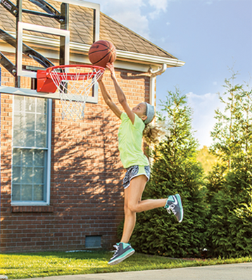 Girl dunking