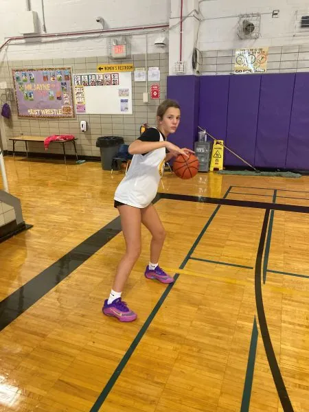 Basketball Dribbling Protective Stance